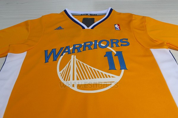 Camiseta Manga Corta Golden State Warriors Klay Thompson #11 Amarillo